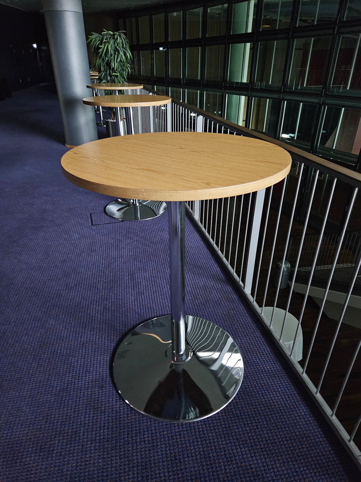 Stehtisch Holz/Chrom