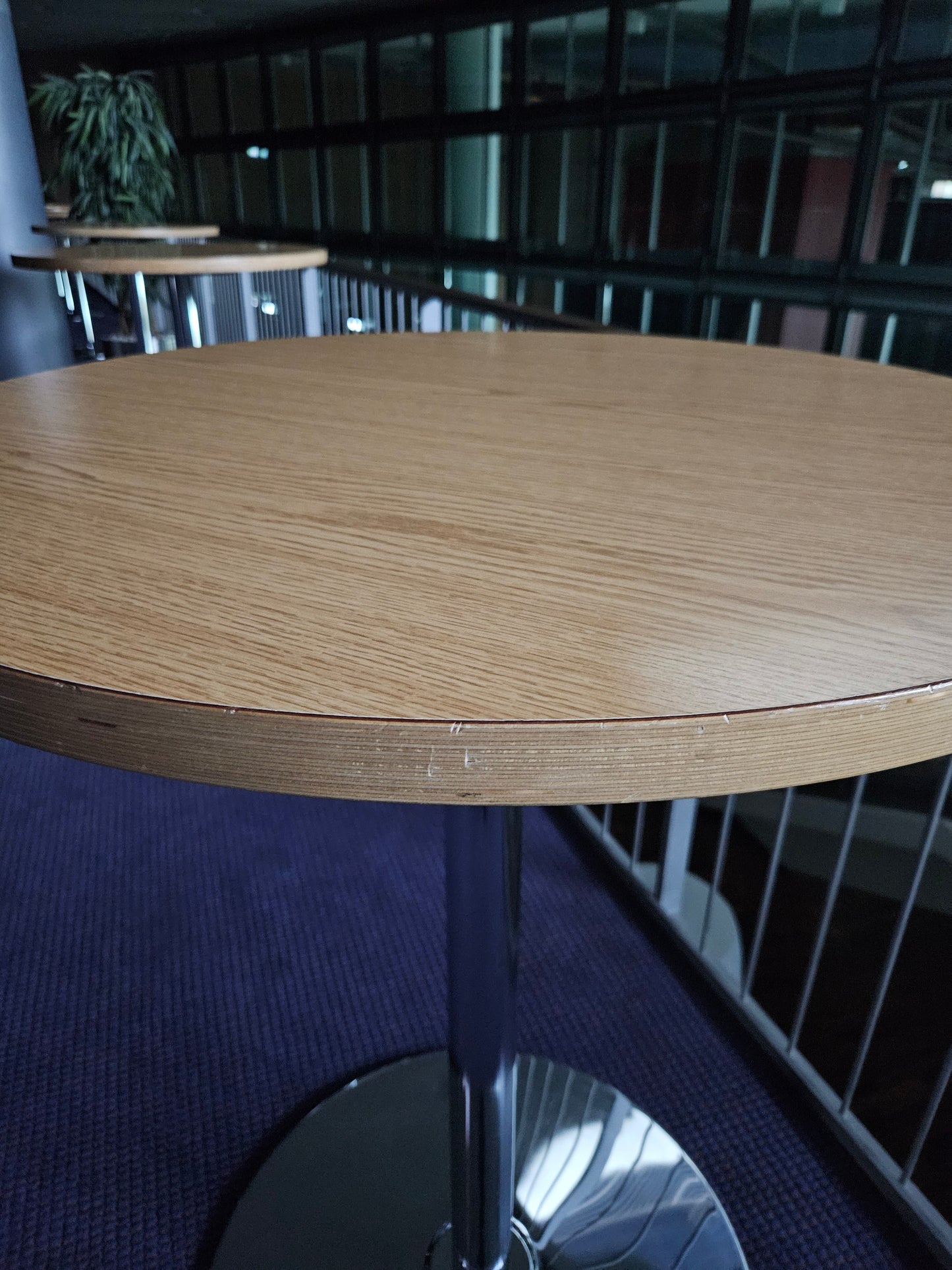 Stehtisch Holz/Chrom