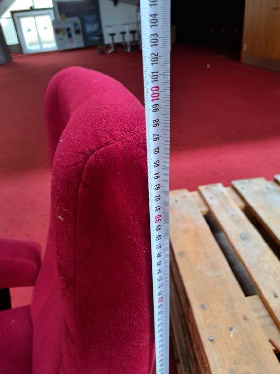Kinosessel, Theaterstuhl, Loungesitz rot