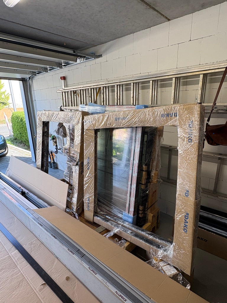 Fensteranlage – 5.000 mm Breite x 1.395 mm Höhe ESG4, U-Wert = 0,7 W/m²K (Neu)