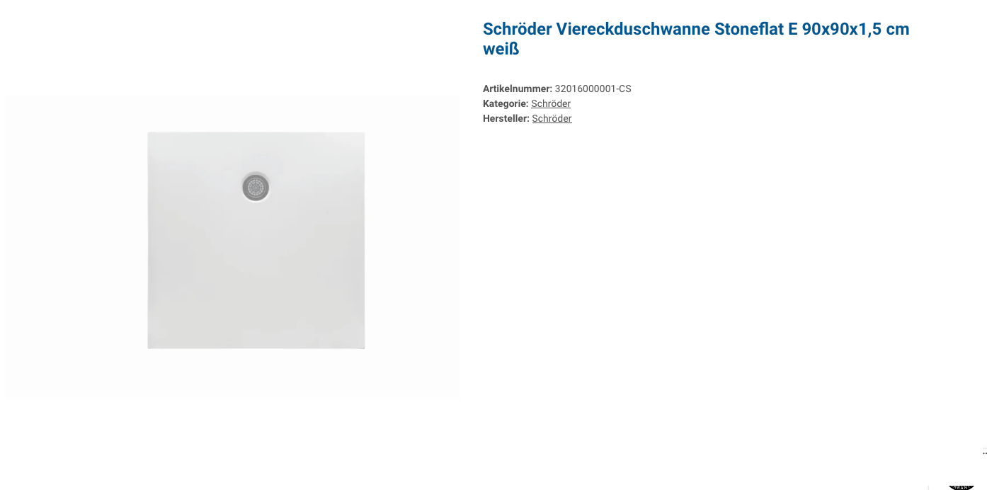 Duschwanne Schröder - Dusche