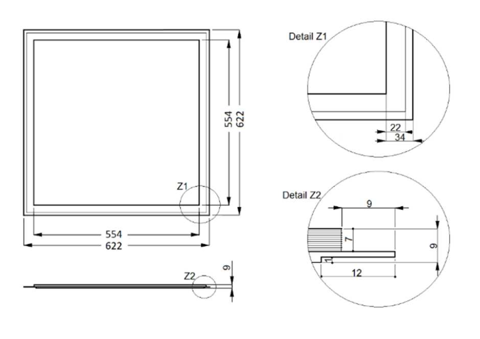 Nobile LED Panel Q2S 40W