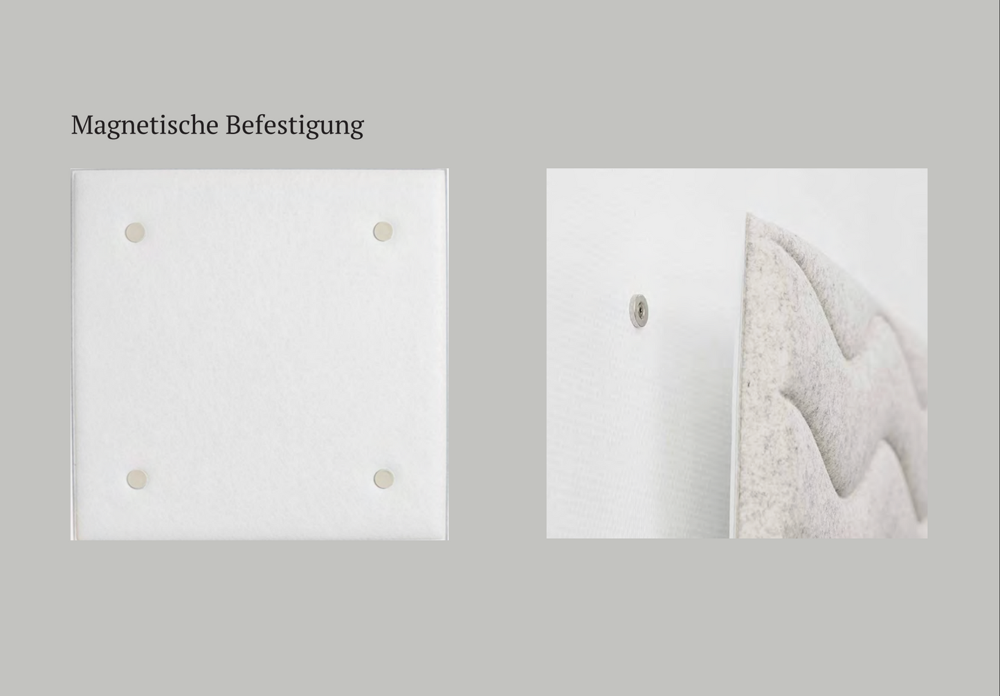 Akustikpaneel silentec colorPAD Modell: 4 squares (magnetische Befestigung)