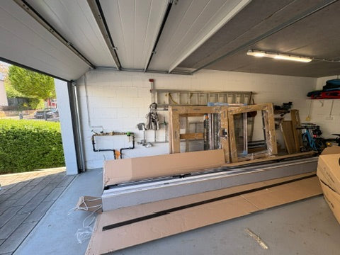 Fensteranlage – 5.000 mm Breite x 1.395 mm Höhe ESG4, U-Wert = 0,7 W/m²K (Neu)