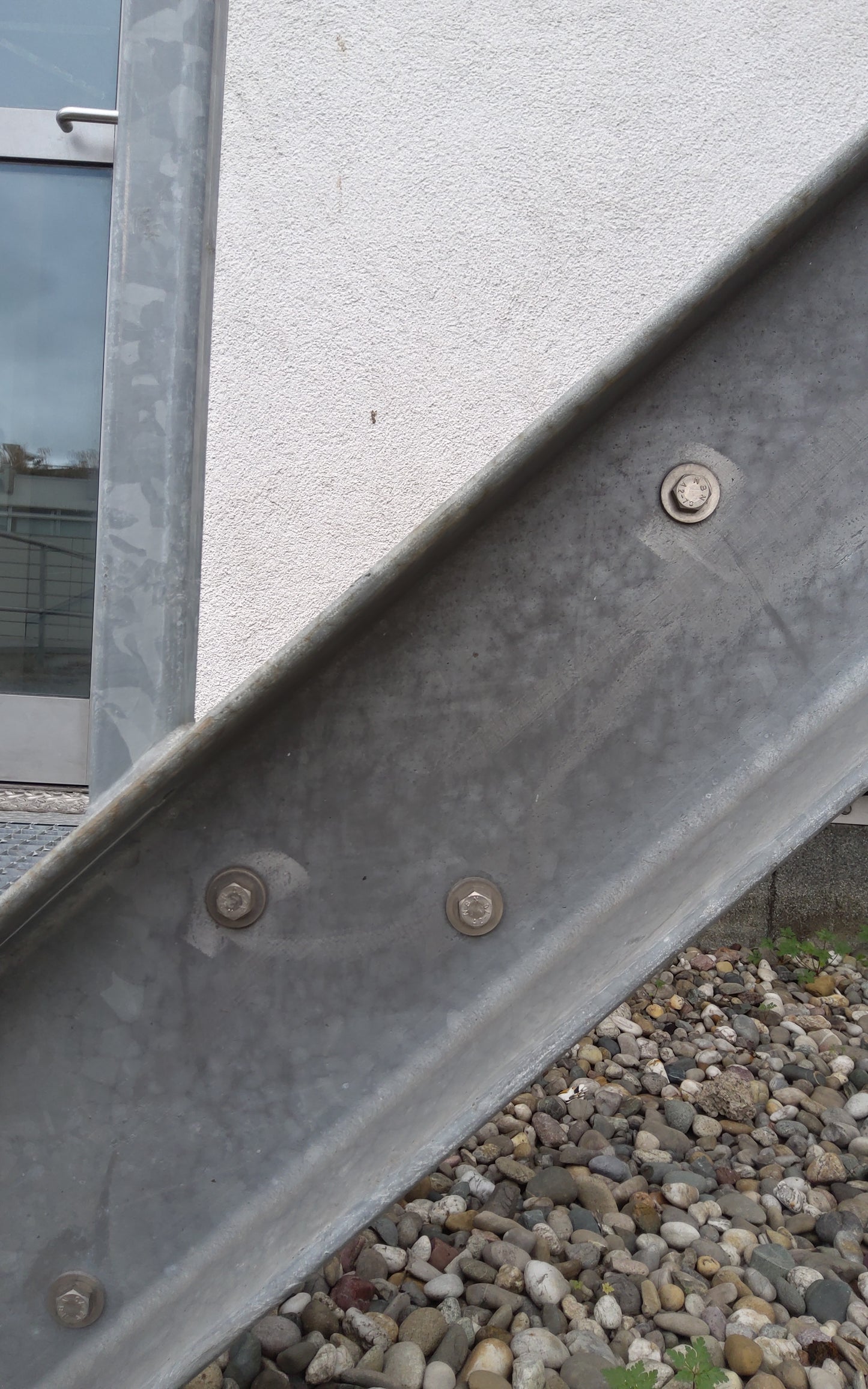 Gitterrosttreppe - Stahl 1160x3655x4750