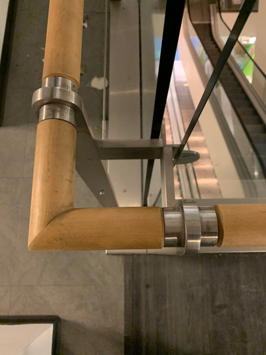 Geländerpfosten Eckelemente - Holz/Stahl
