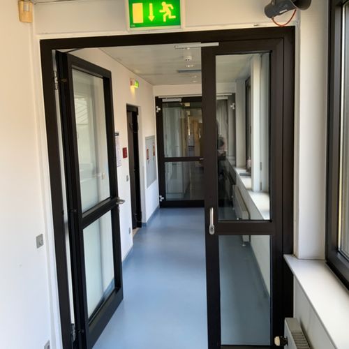 Doppelflügelige Brandschutztüre Glas T30-2-RS-FSA B170 H240