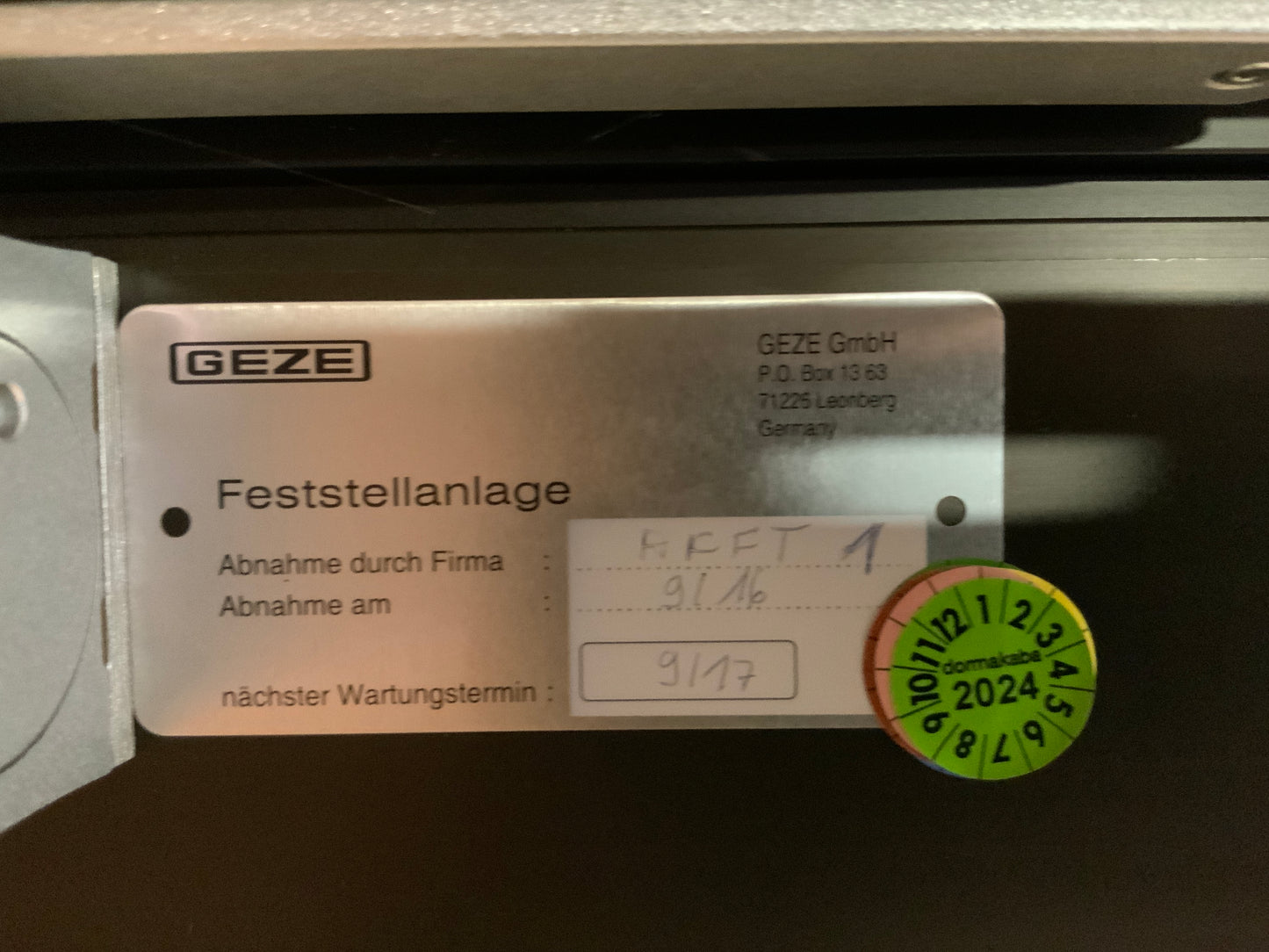 Rauchschutztür Glas RS-1 B148 H230.5 DIN L