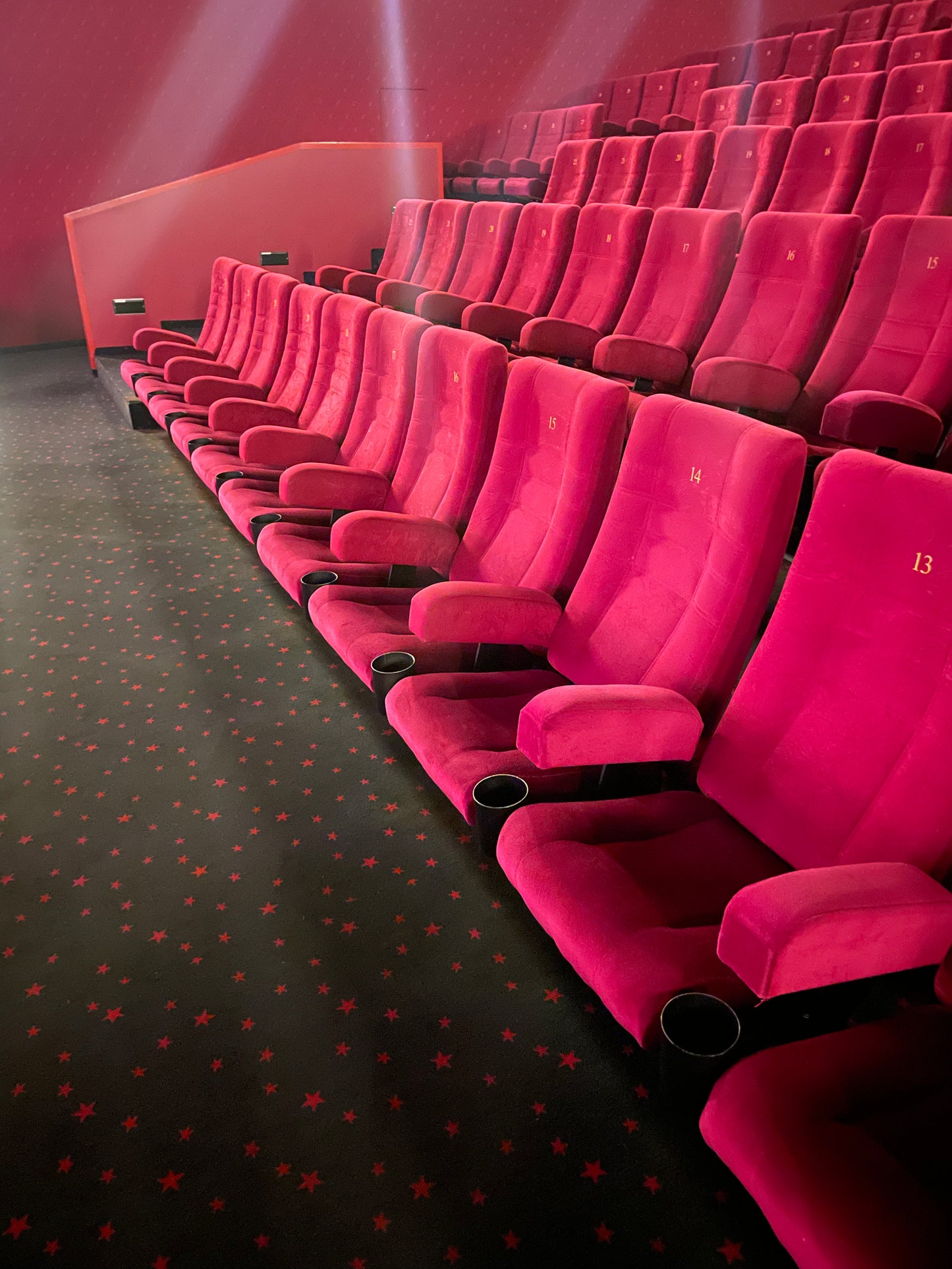 Kinosessel, Theaterstuhl, Loungesitz rot