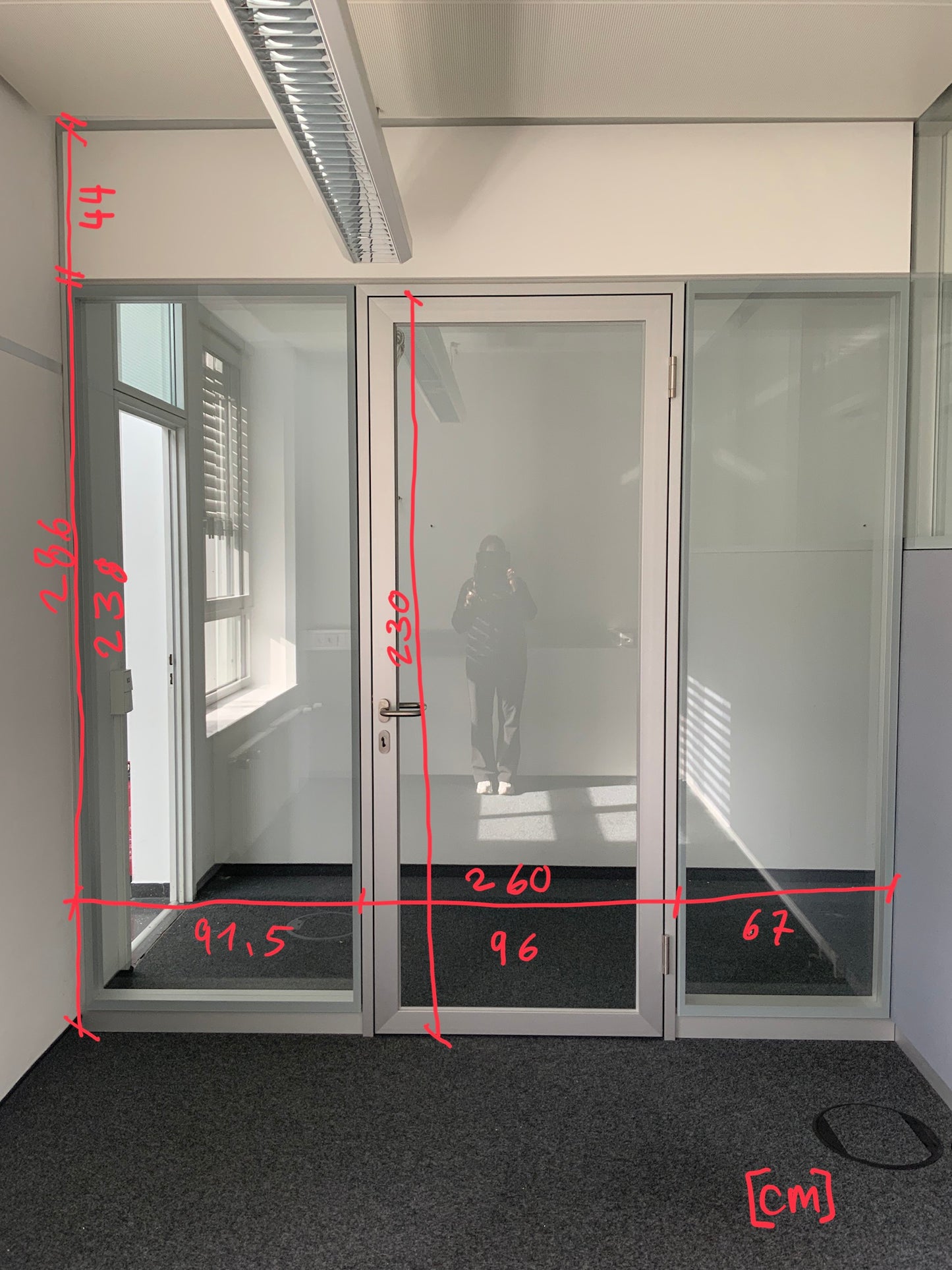 Strähle Systemtrennwand - Aluminium 260x286x10cm (Verkauft!)
