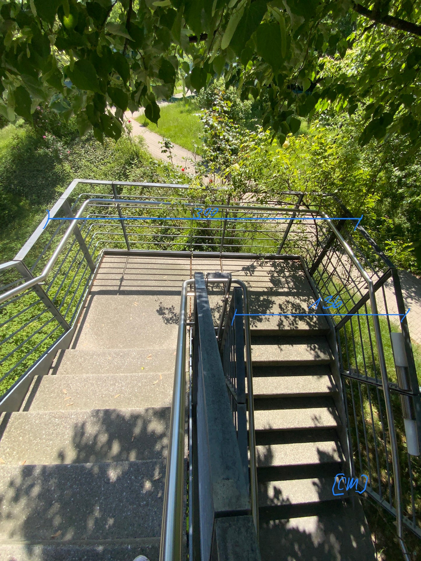 Treppenanlage - Stahl/Beton 5250x3080x3000mm