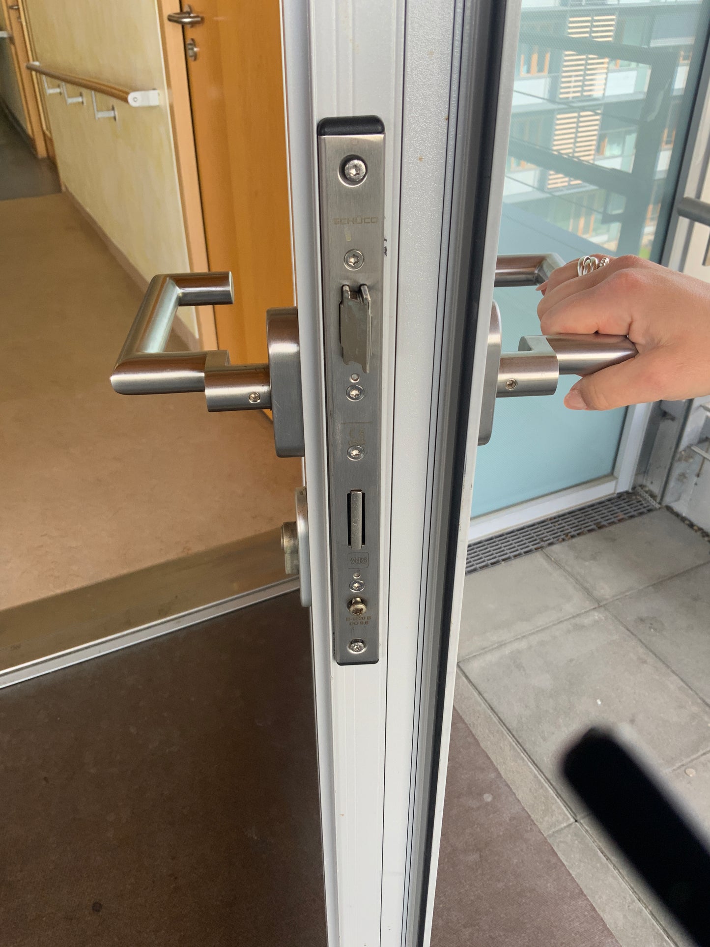 SCHÜCO Tür/Türanlage - Aluminium/Glas - DIN R 120x259x7.5cm