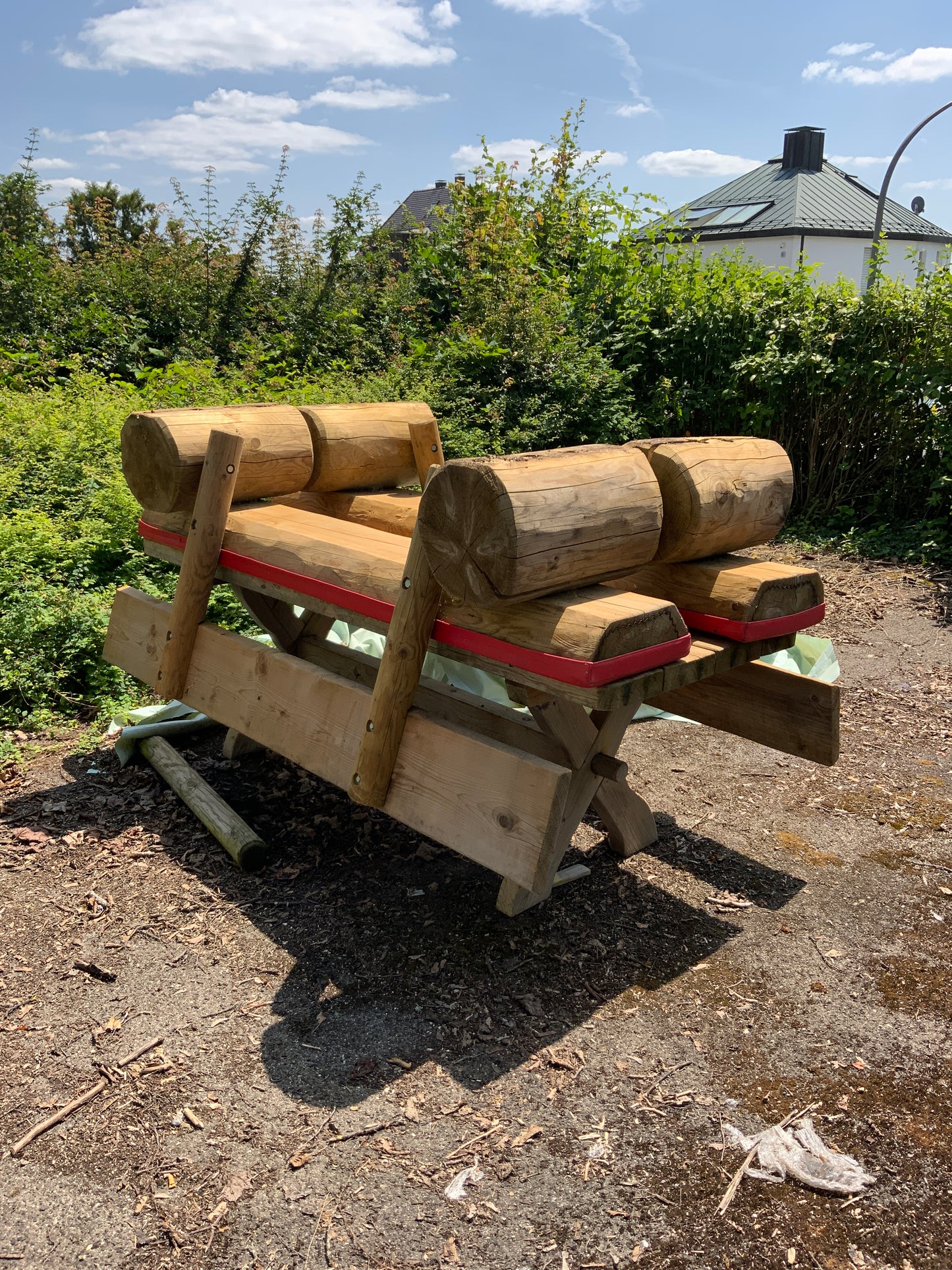 Sitzgruppe - Holz 200x72x75cm