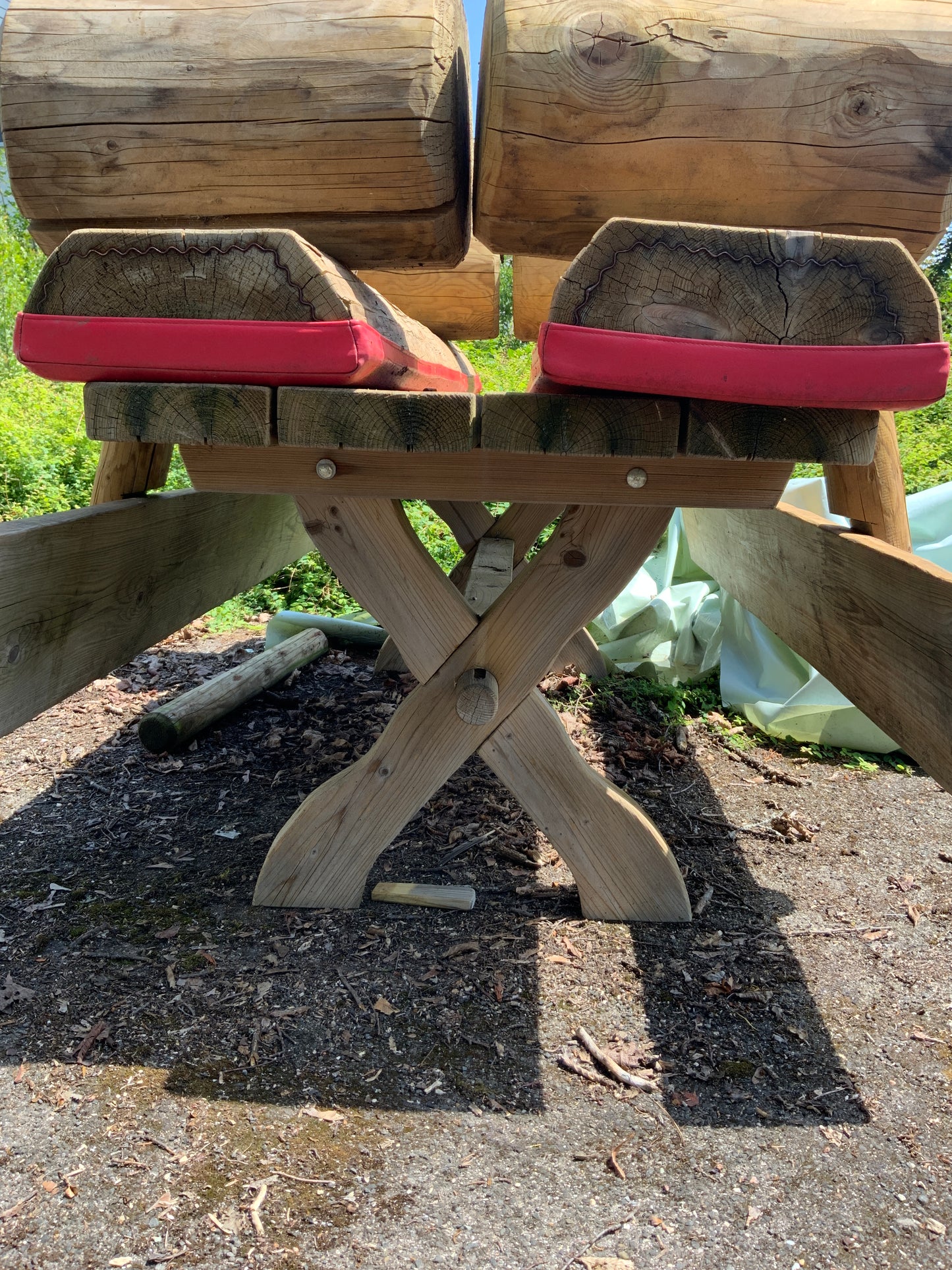 Sitzgruppe - Holz 200x72x75cm