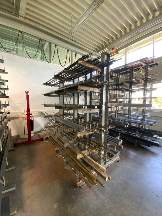 Kragarm-/Schwerlastregal - höhenverstellbar - Stahl 1140x3000x2250mm