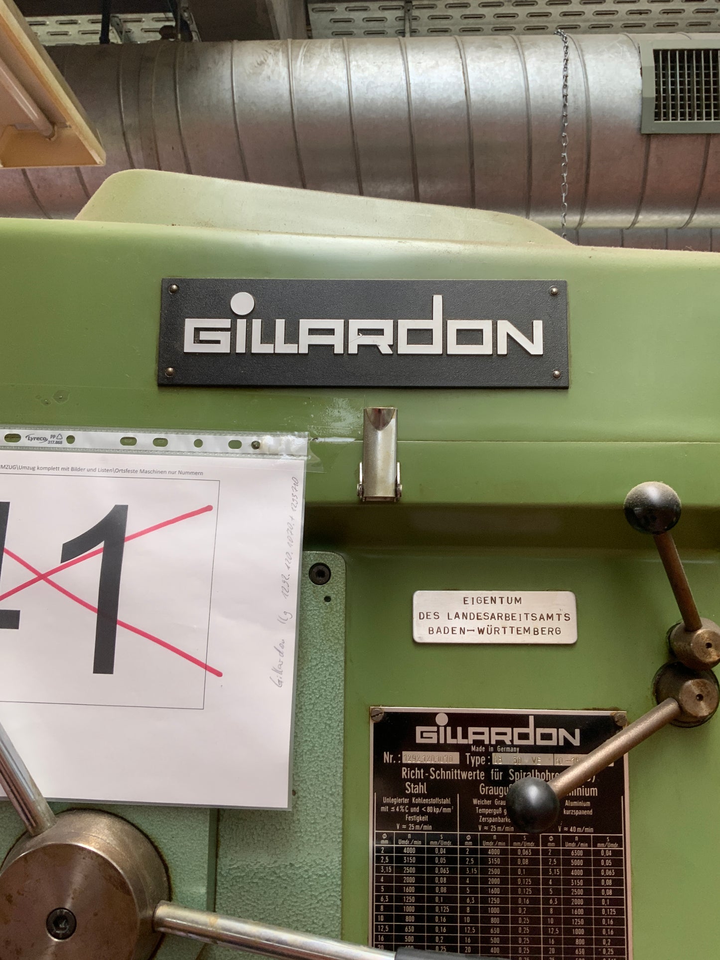 GILLARDON 6B 30 VE - Säulenbohrmaschine