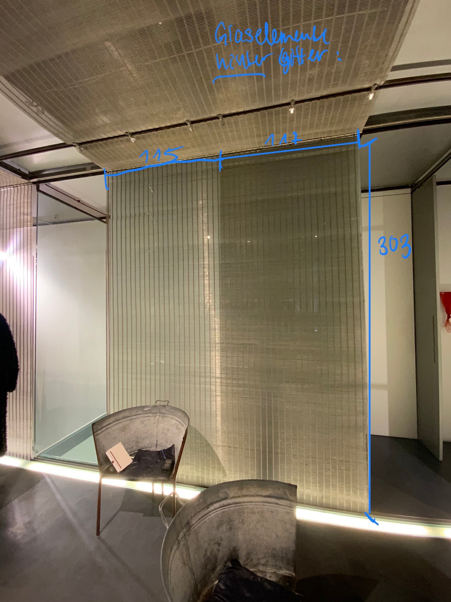 Ganzglasscheibe - Glas H 300cm