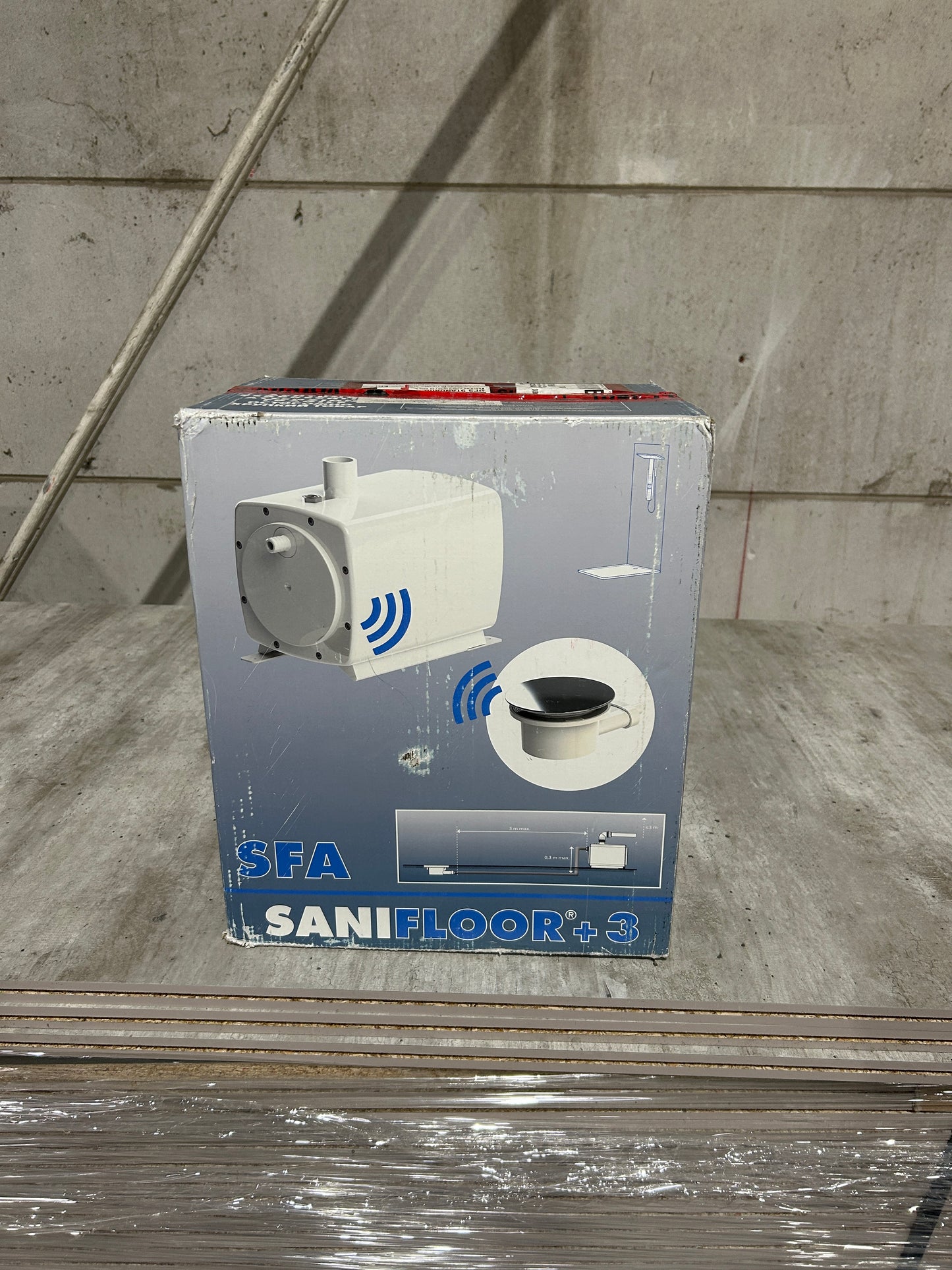 Sanifloor Saugpumpe +3 Saug und Förderpumpe für extra flache Dusche