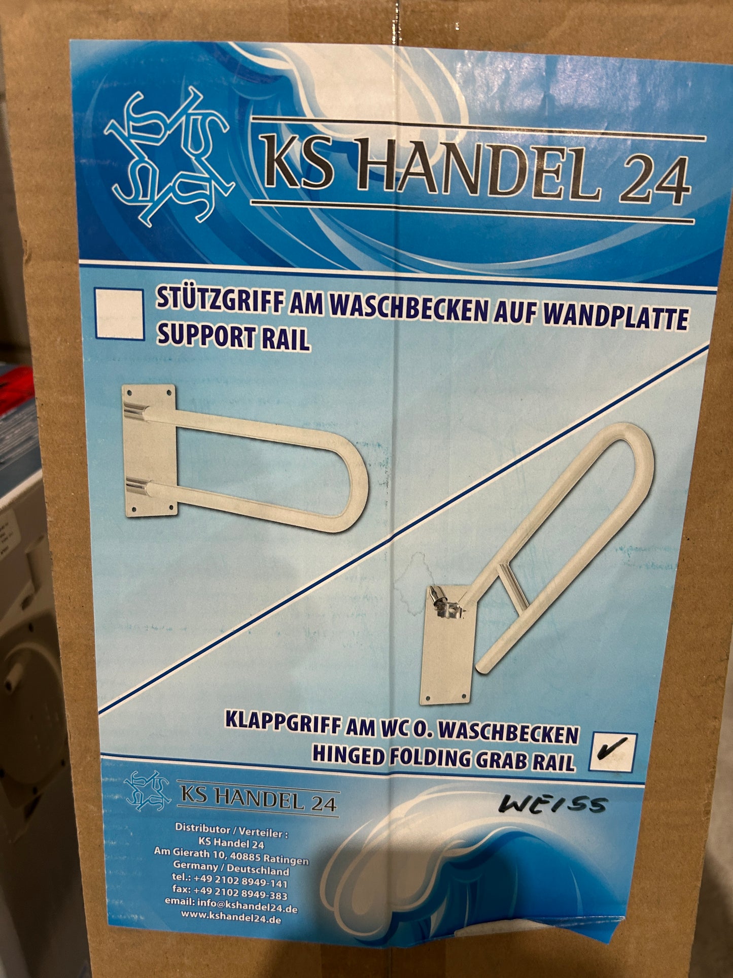 Klappgriff am WC oder Waschbecken