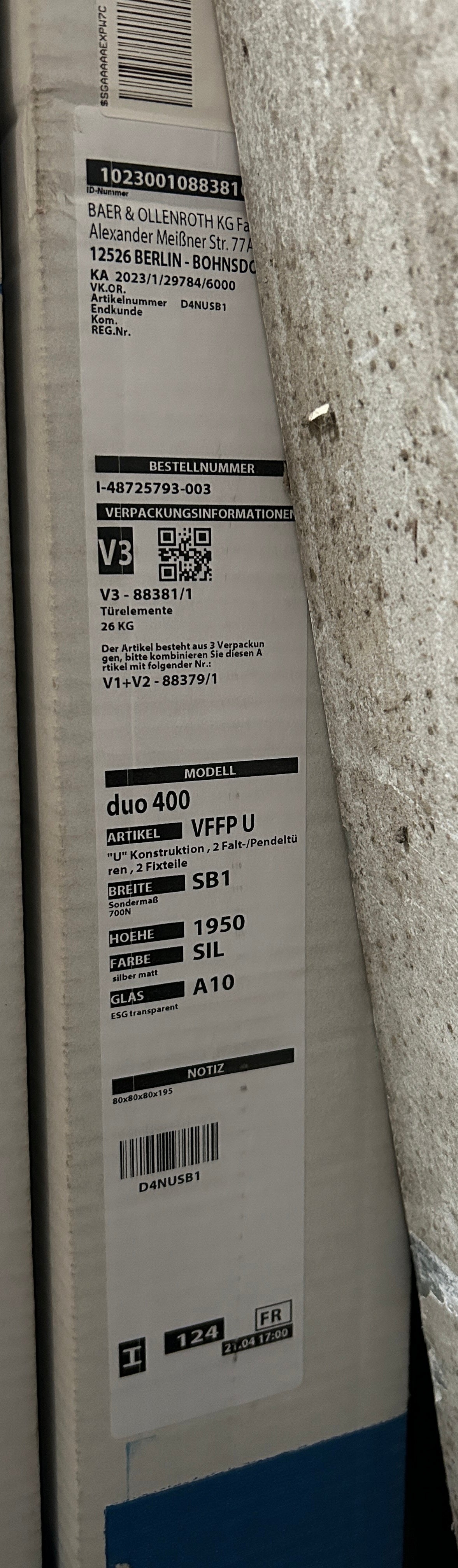 Duka Duschkabine Serie Duo 400