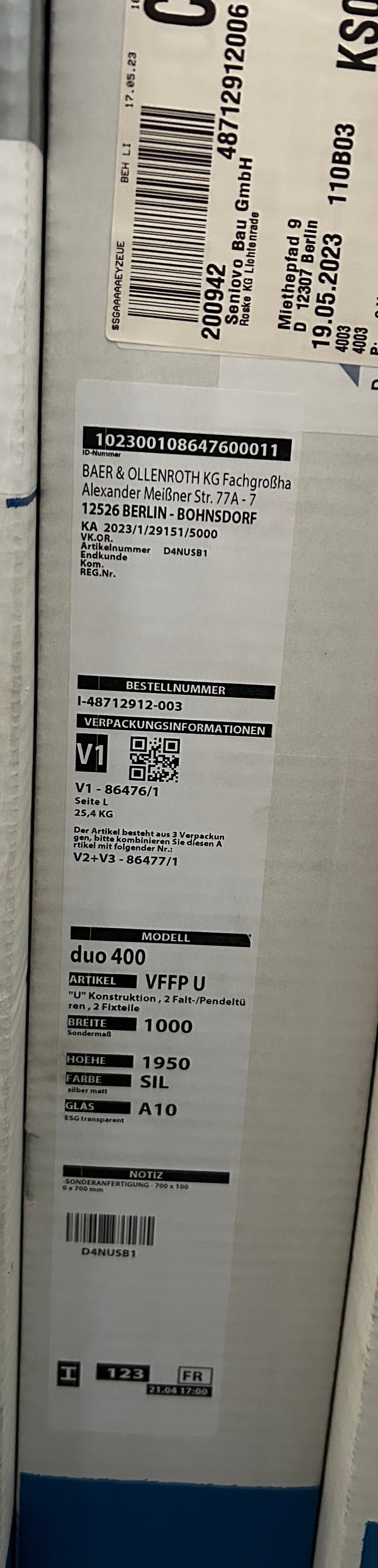 Duka Duschkabine Serie Duo 400