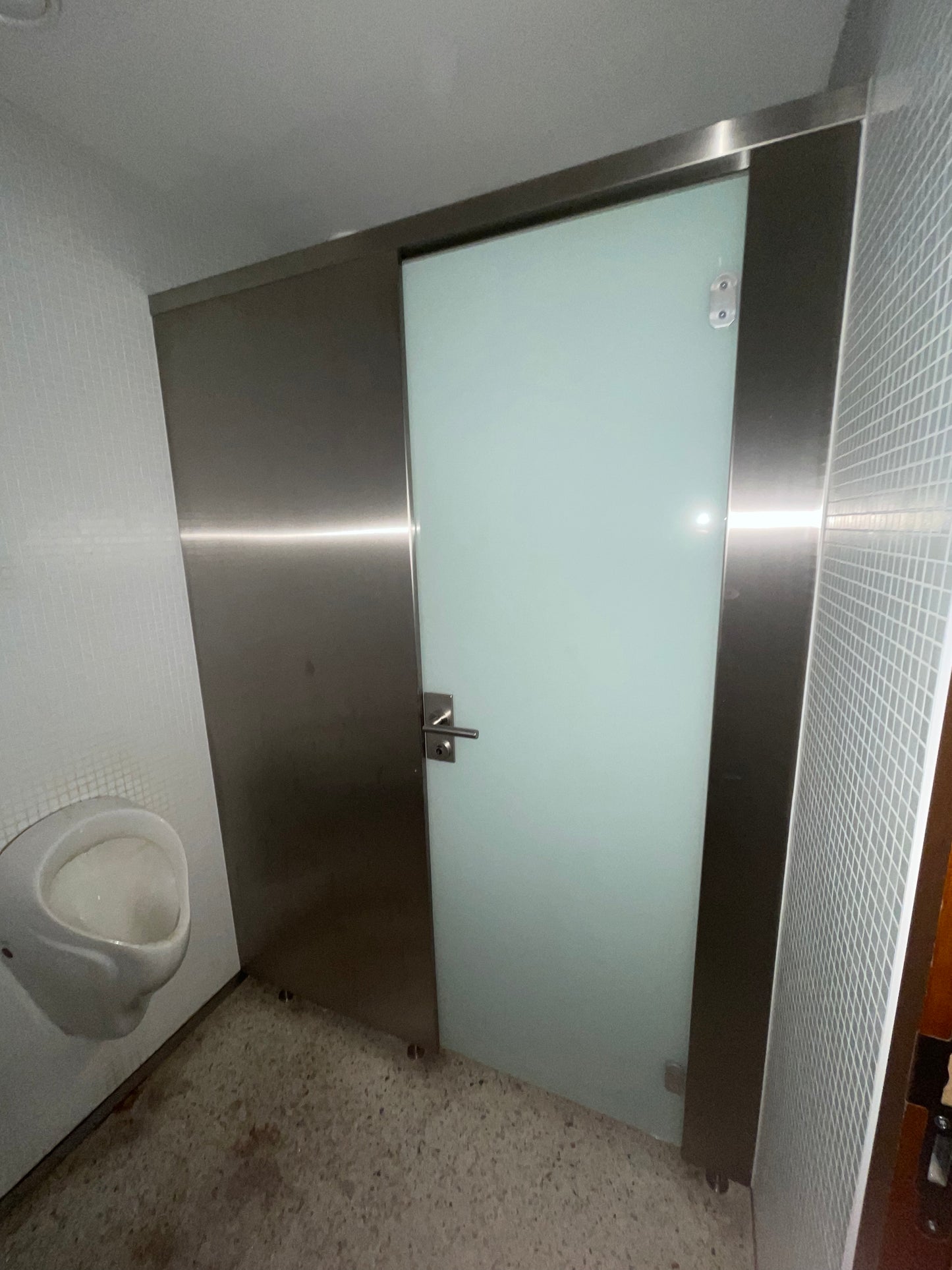 WC Trennwand WC Kabinen Edelstahl mit Glastür