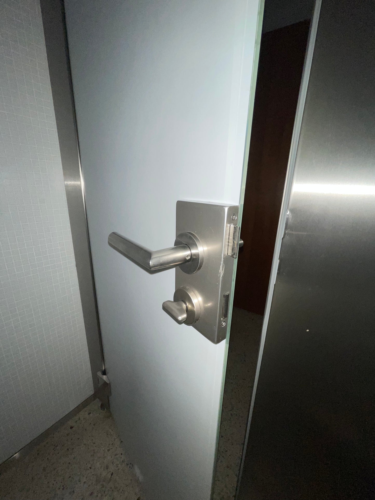 WC Trennwand WC Kabinen Edelstahl mit Glastür