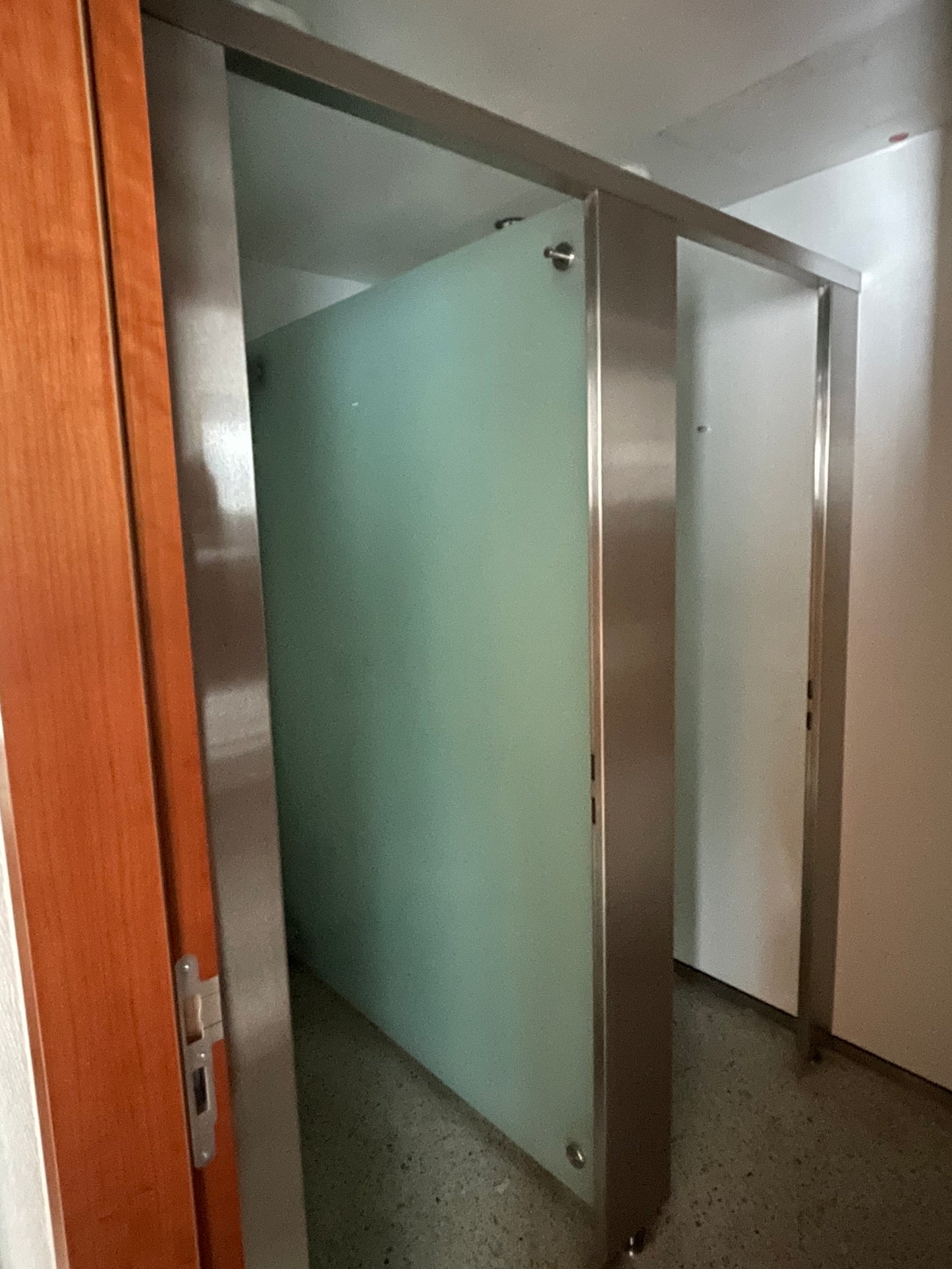 WC Trennwand WC Kabinen Edelstahl mit Glastür