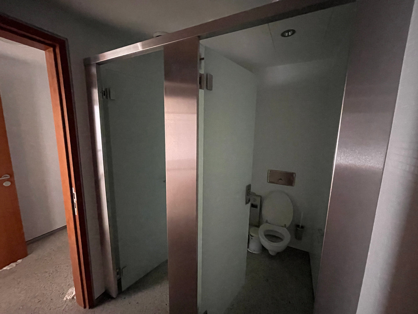 WC Trennwand WC Kabinen Edelstahl mit Glastür
