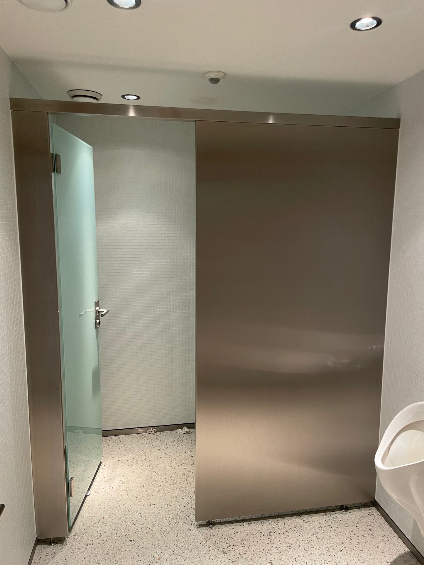 WC Trennwand WC Kabinen Edelstahl mit Glastür
