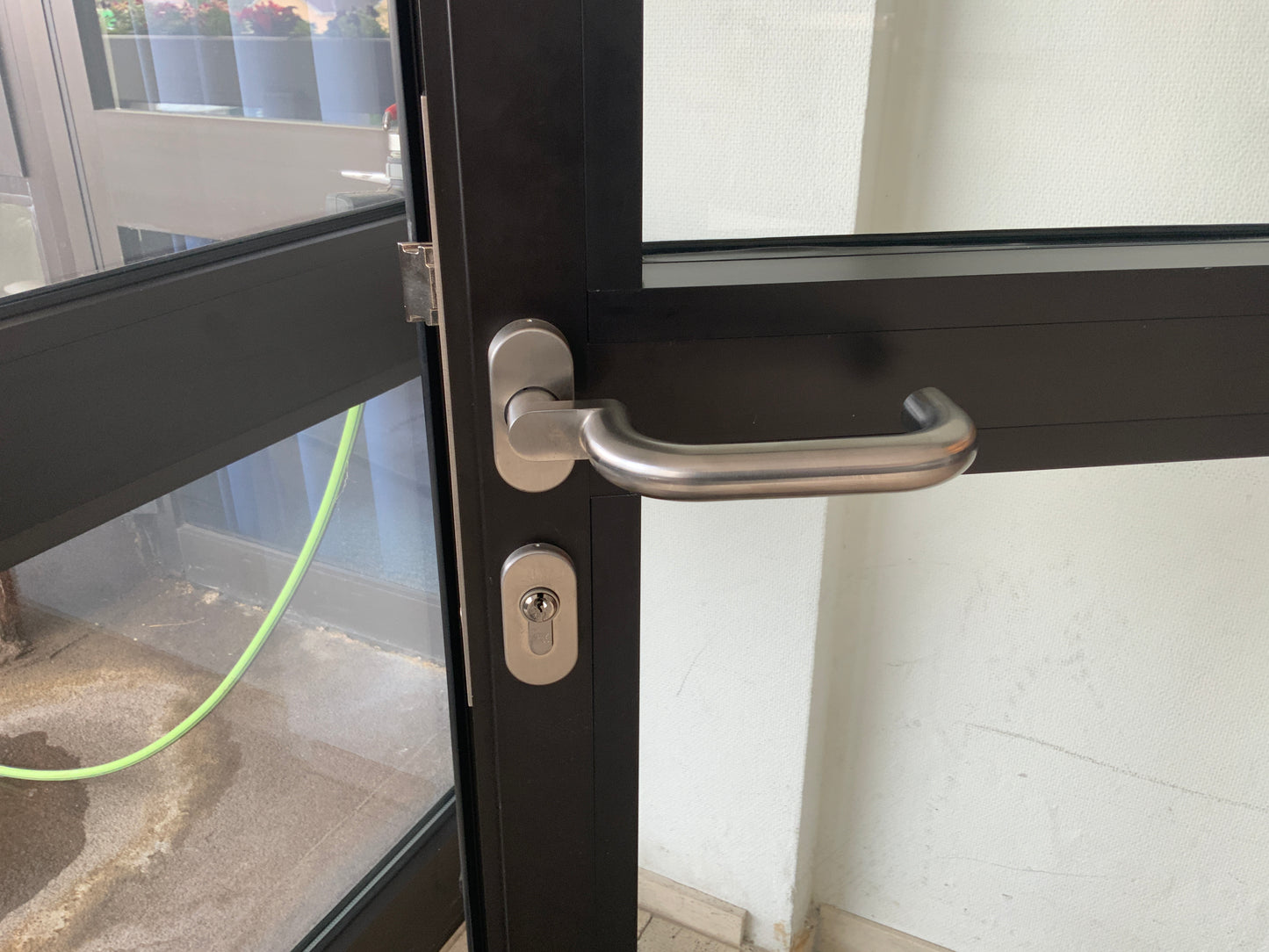 Doppelflügelige Glastür Hueck B233 H228.5