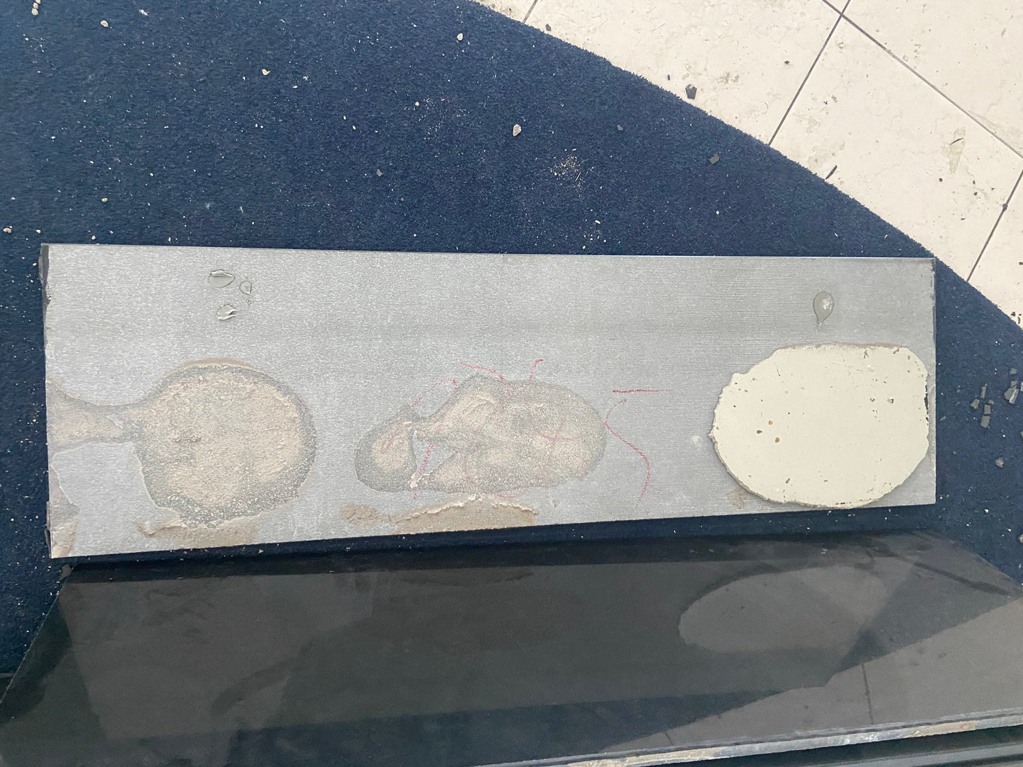 Schwarzer Granit (Poliert) – 1250 x 400 mm, Stärke ca. 30 mm