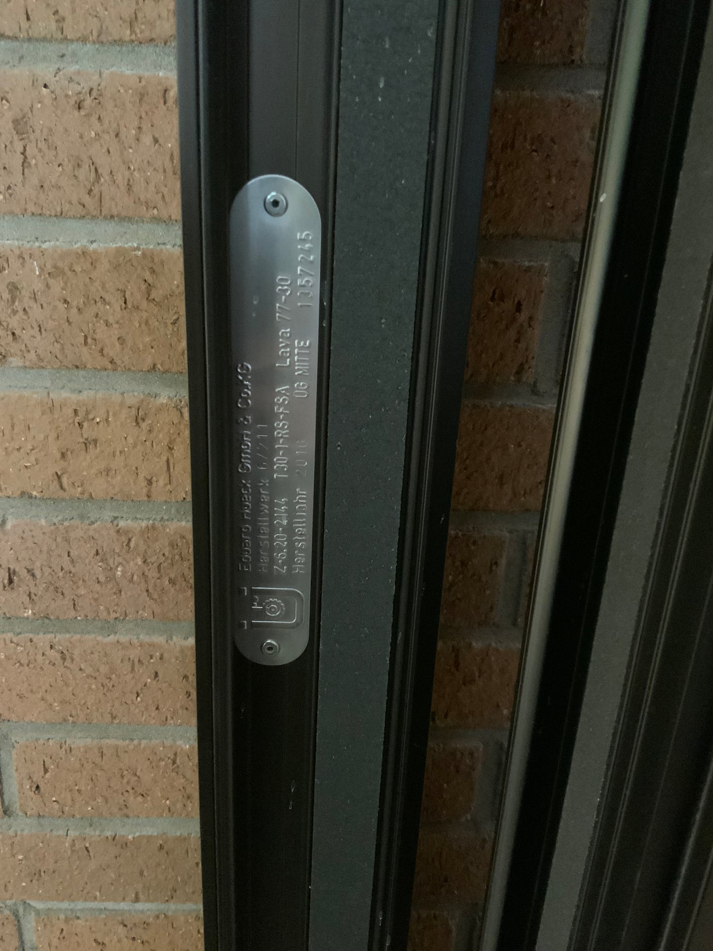 Brandschutzür Glas T30-1-RS-FSA B154 H230 DIN R