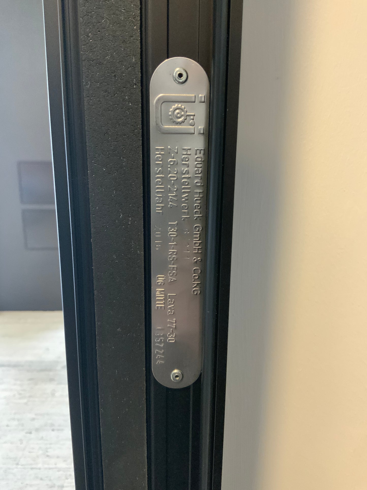 Brandschutztür Glas T30-1-RS-FSA B130 H227 DIN L