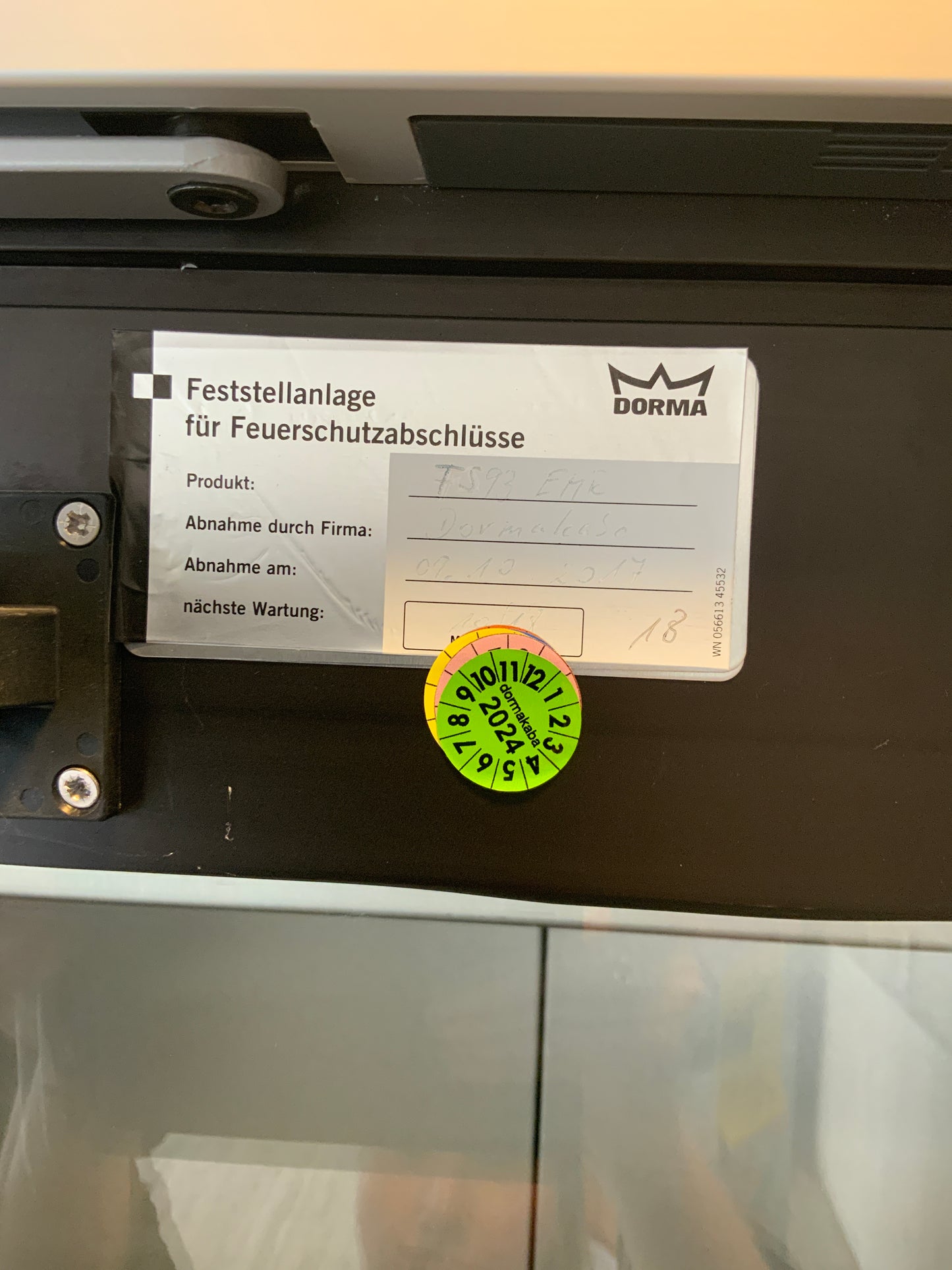 Brandschutztür Glas T30-1-RS-FSA B130 H227 DIN L