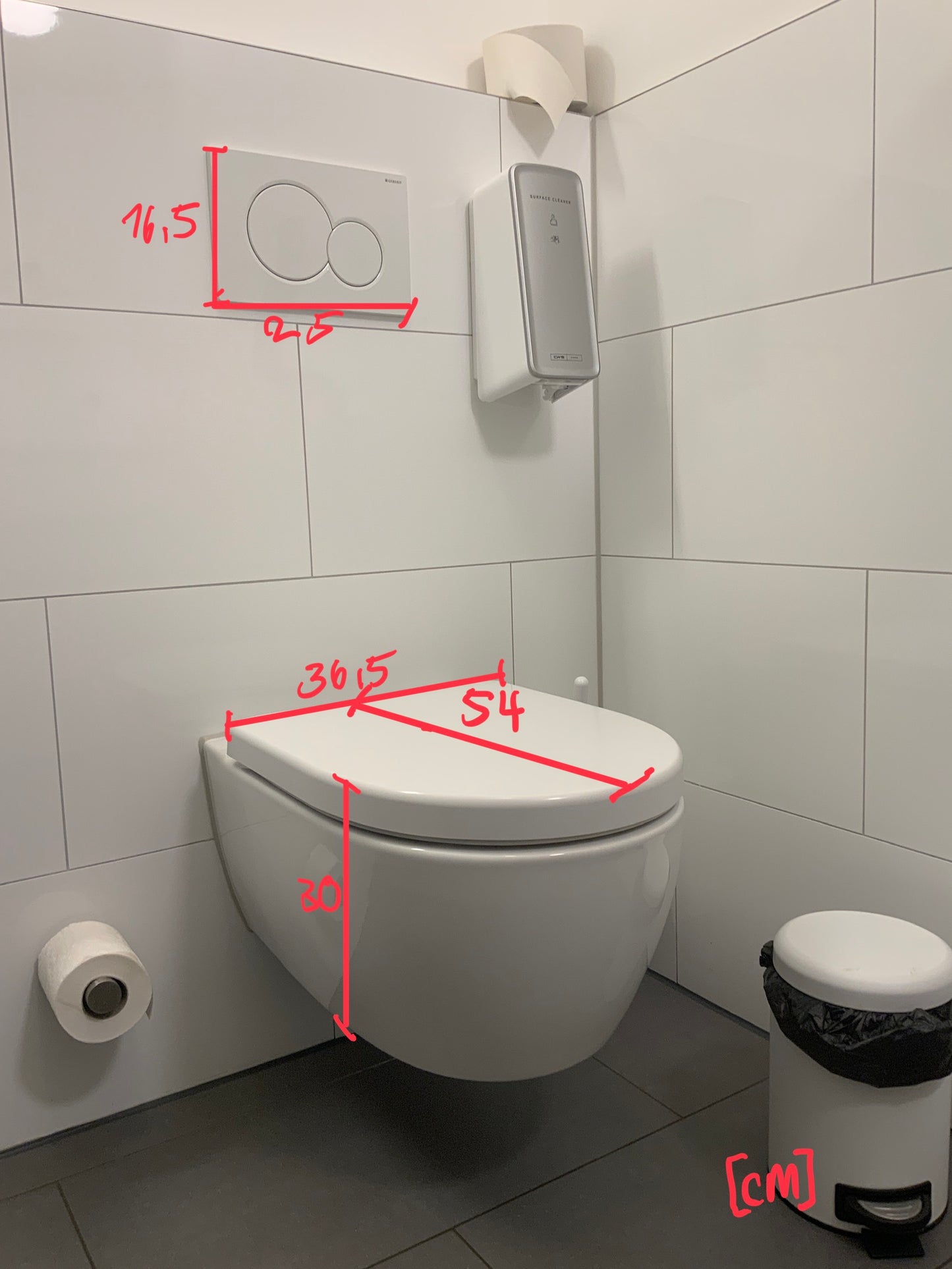 Geberit Toilette / WC - Keramik 36.5x30x54 cm