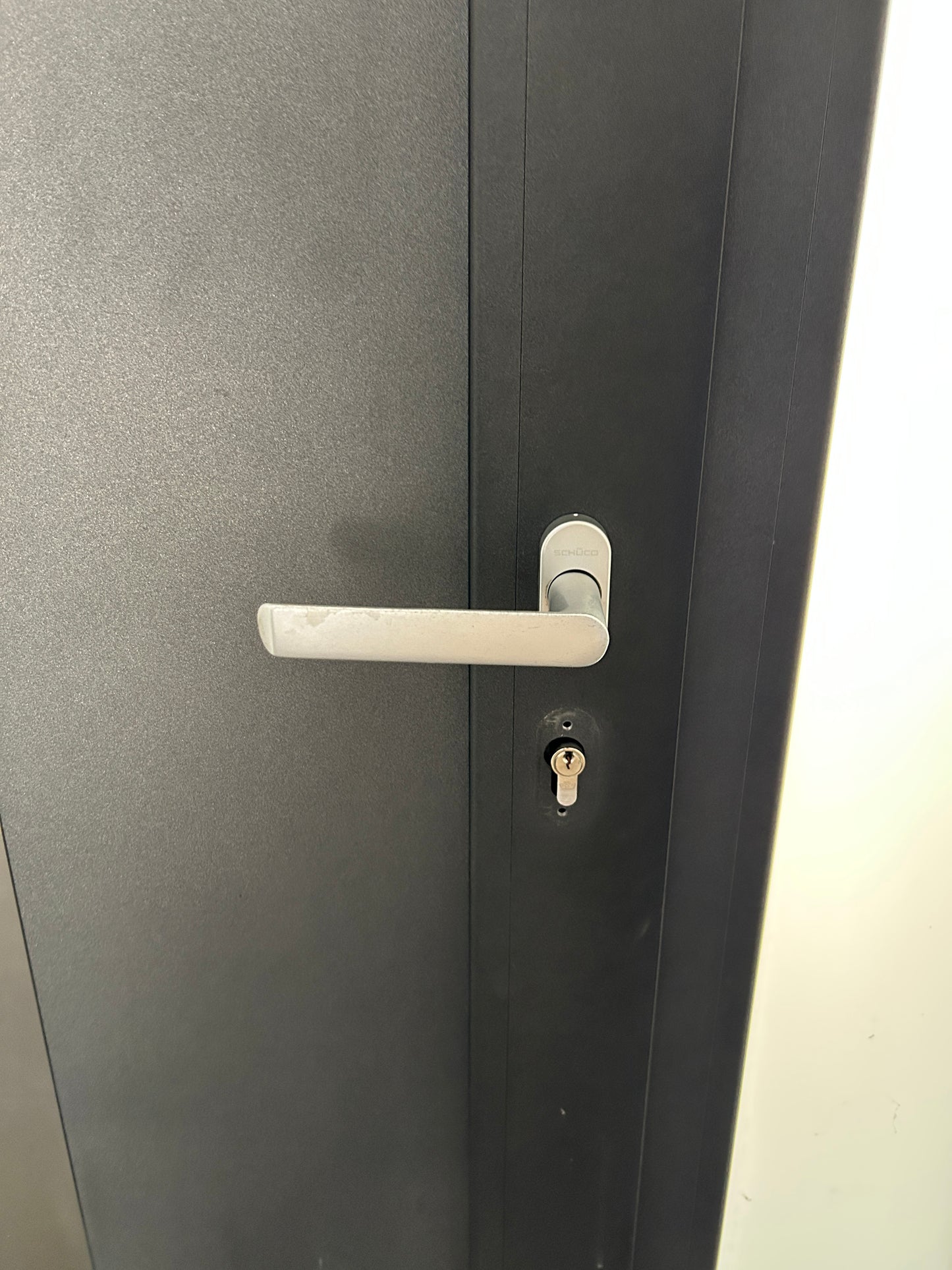Schueco Aussentür Aluminium mit Verglasung 1664 x 2488 x 85 mm