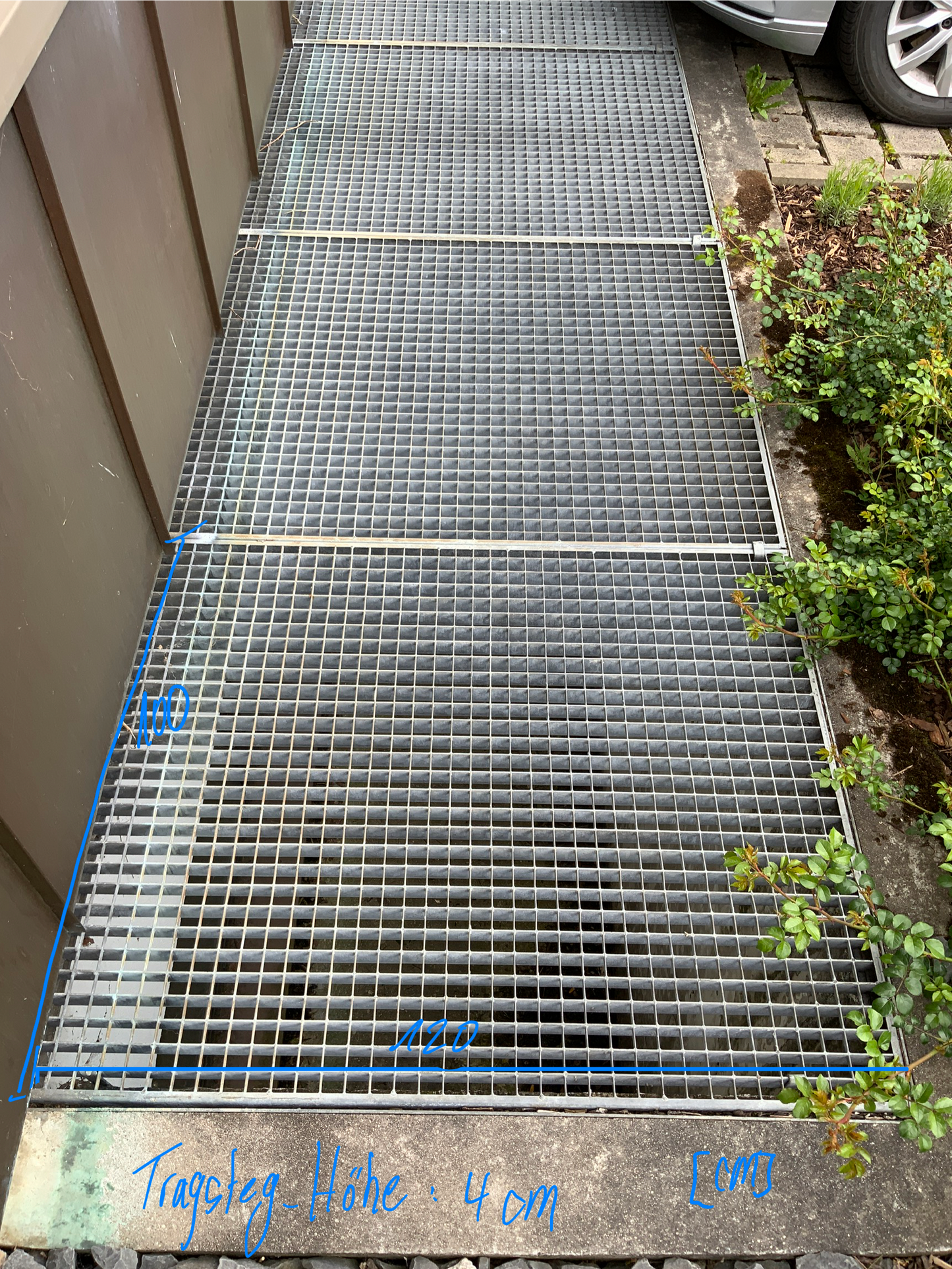 Lichtschachtabdeckung - Gitter - Stahl 1200x40x1000 mm