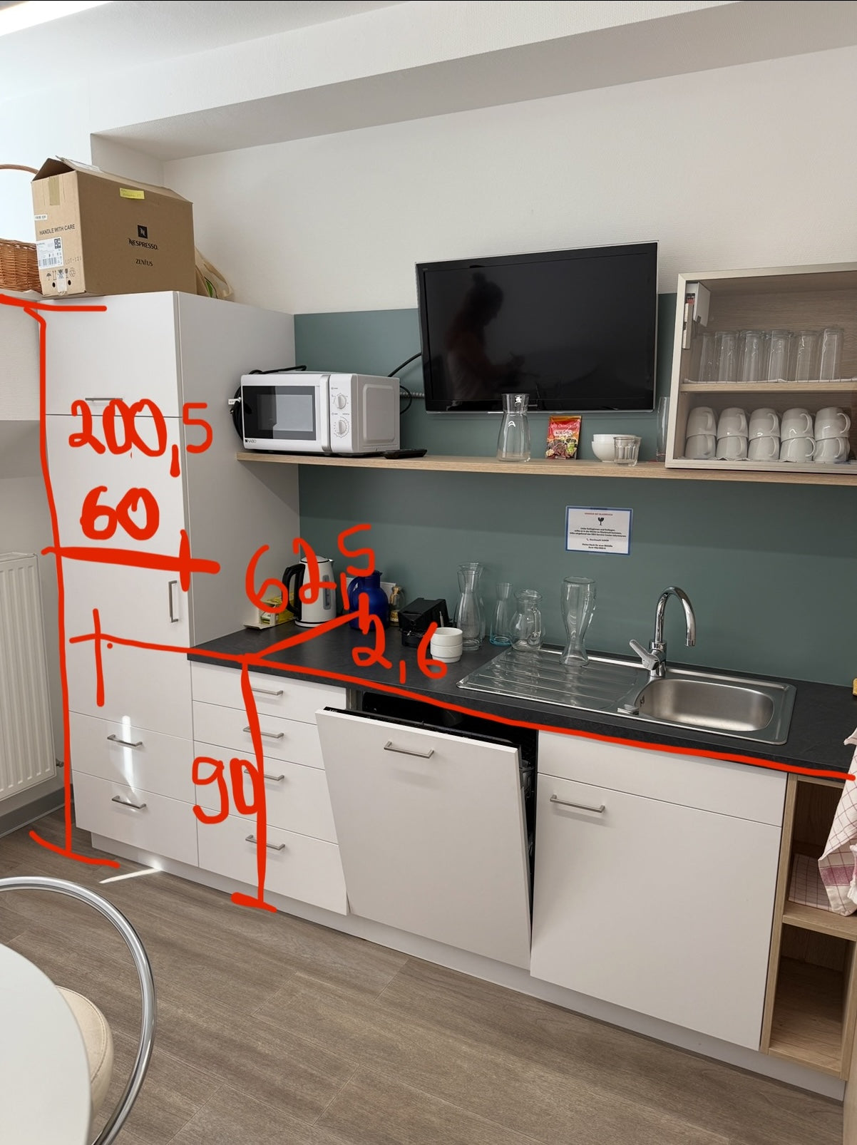 Einbauküche 260x201x63cm