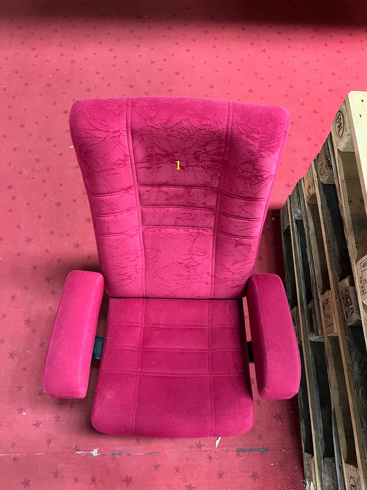 Kinosessel, Theaterstuhl, Loungesitz rot