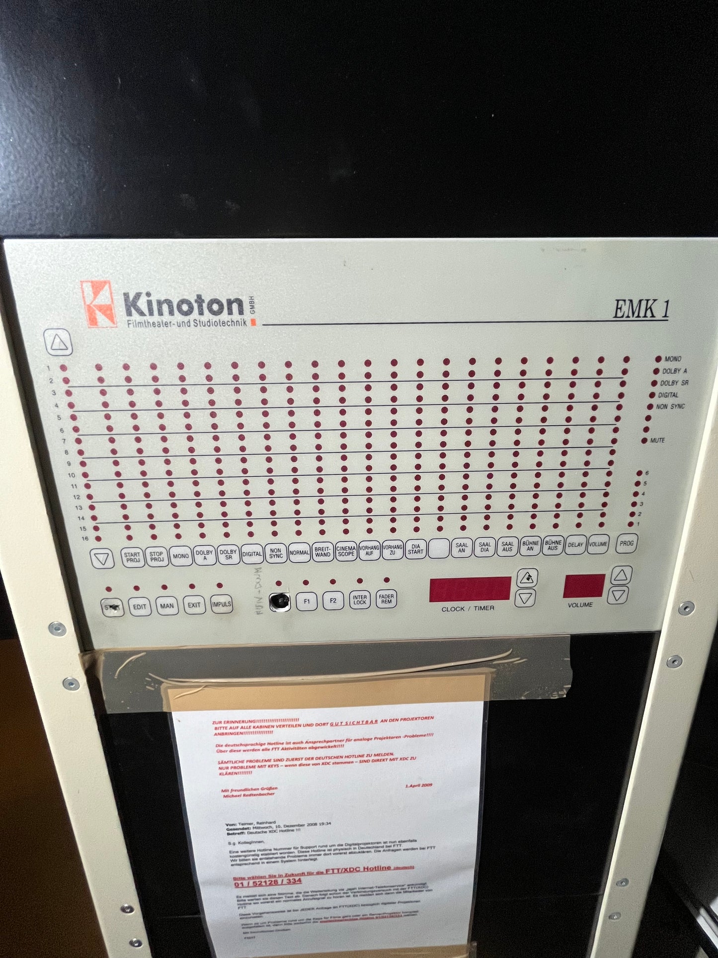 Kinotechnik Steuerung - Kinoton EMK1