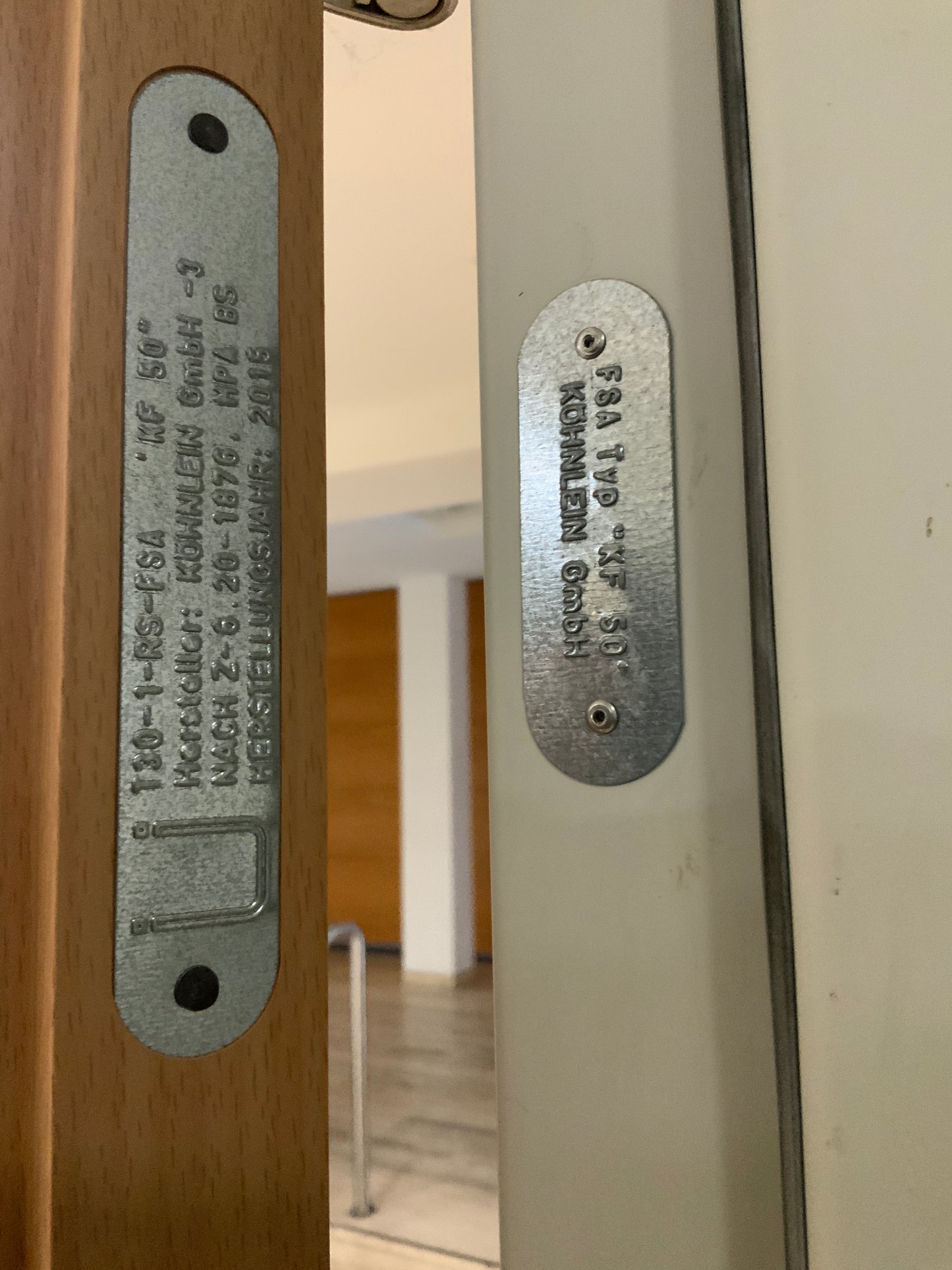 Brandschutztür Köhnlein T30-1-RS-FSA DIN L B91 H202