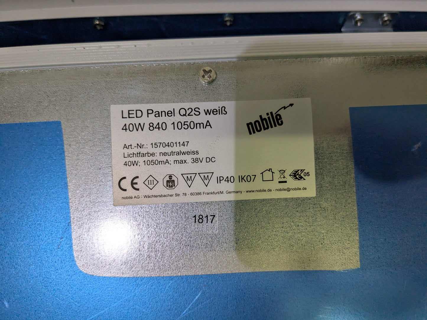 Nobile LED Panel Q2S 40W