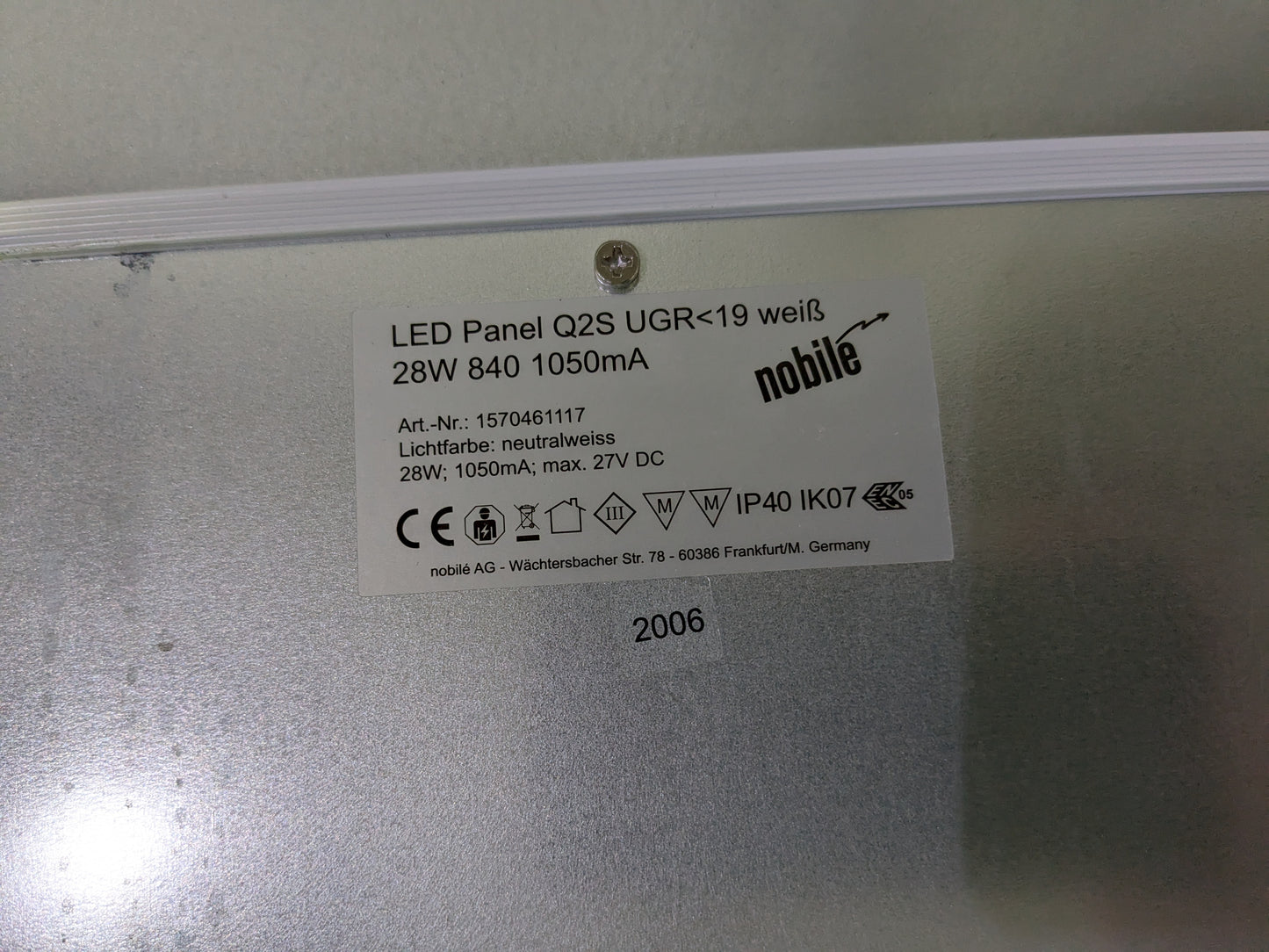 Nobile LED Panel Q2S 28 W