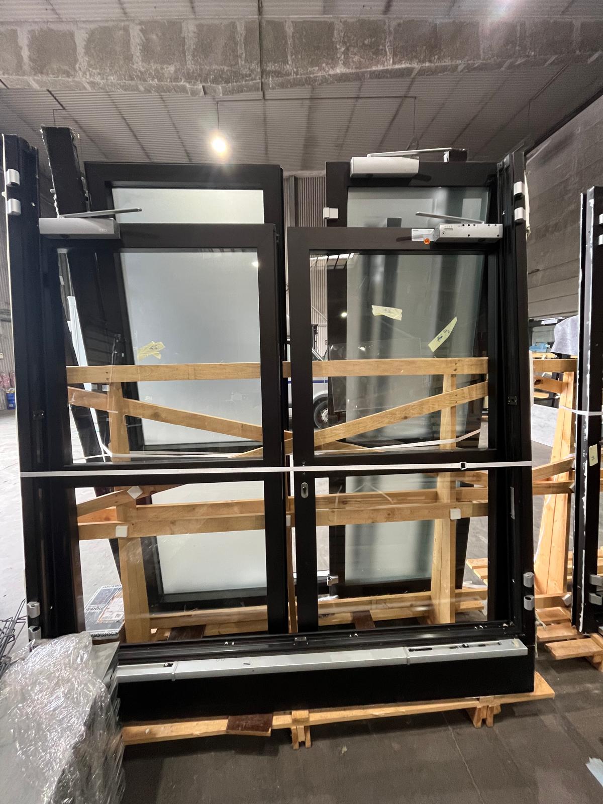 Doppelflügelige Brandschutztür Glas T30-2-RS-FSA B1870 H2500 (DinR Klinke)