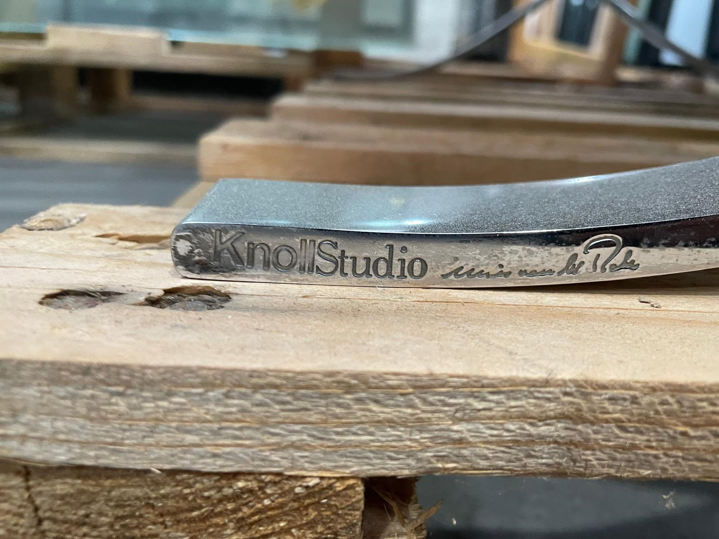 Knoll International, Barcelona Ledersessel, weiß/creme