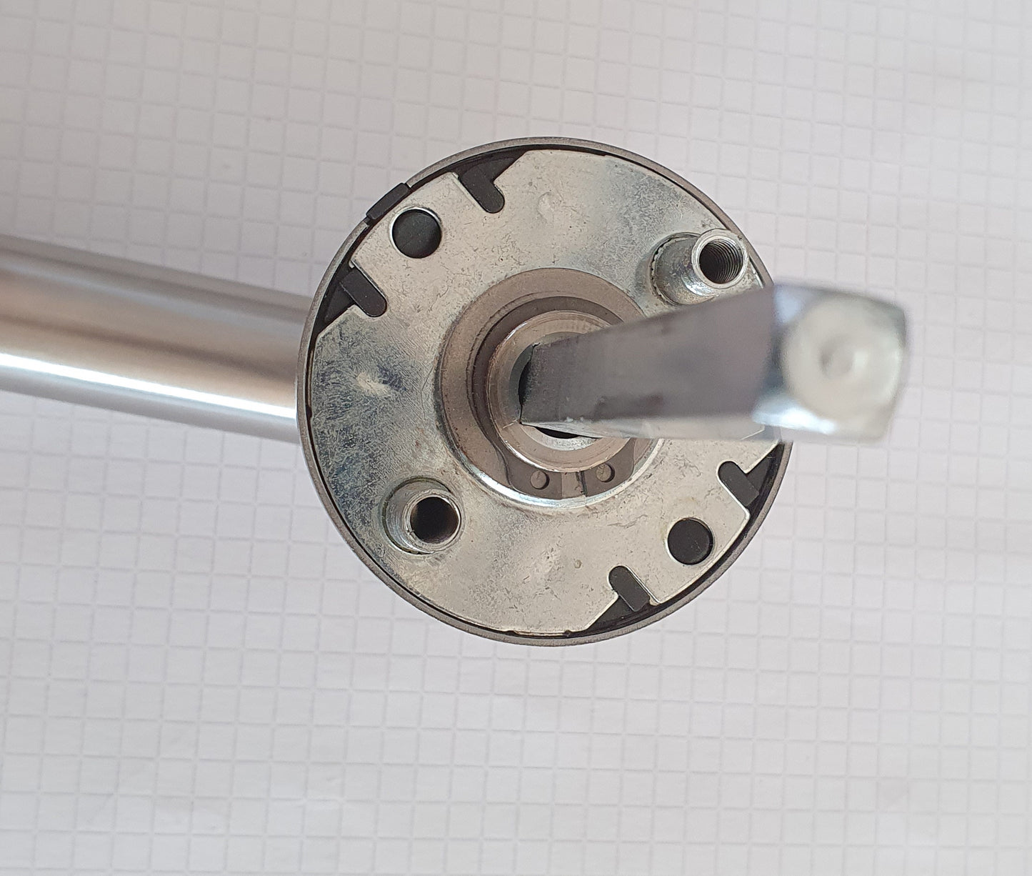 Türbeschlag, innen 131 x 70 mm (Edelstahl, Rundrosette für PZ-Schloß)