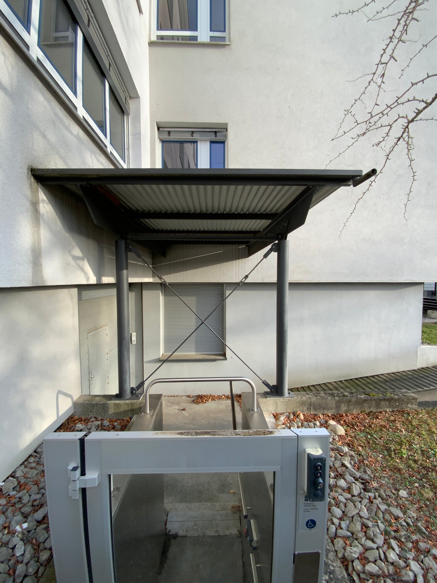 Stahl Vordach 4022x2300x2680