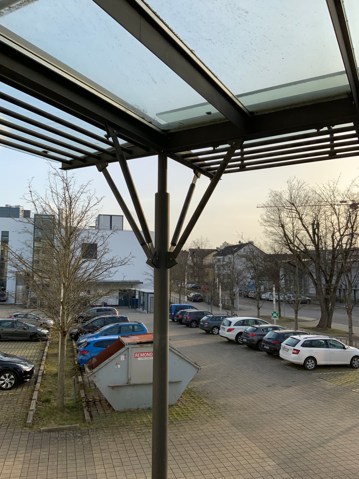 Stahl / Glas Vordach 5920x5410x5000