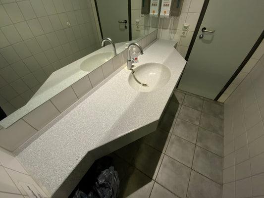 Einzelwaschtisch Corian 2000x150x600